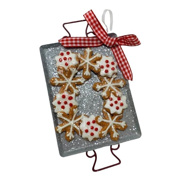 Snowflake Gingerbread Cookie Ornament Baking Pan Kitchen Christmas Tree Holiday - Picture 6 of 7